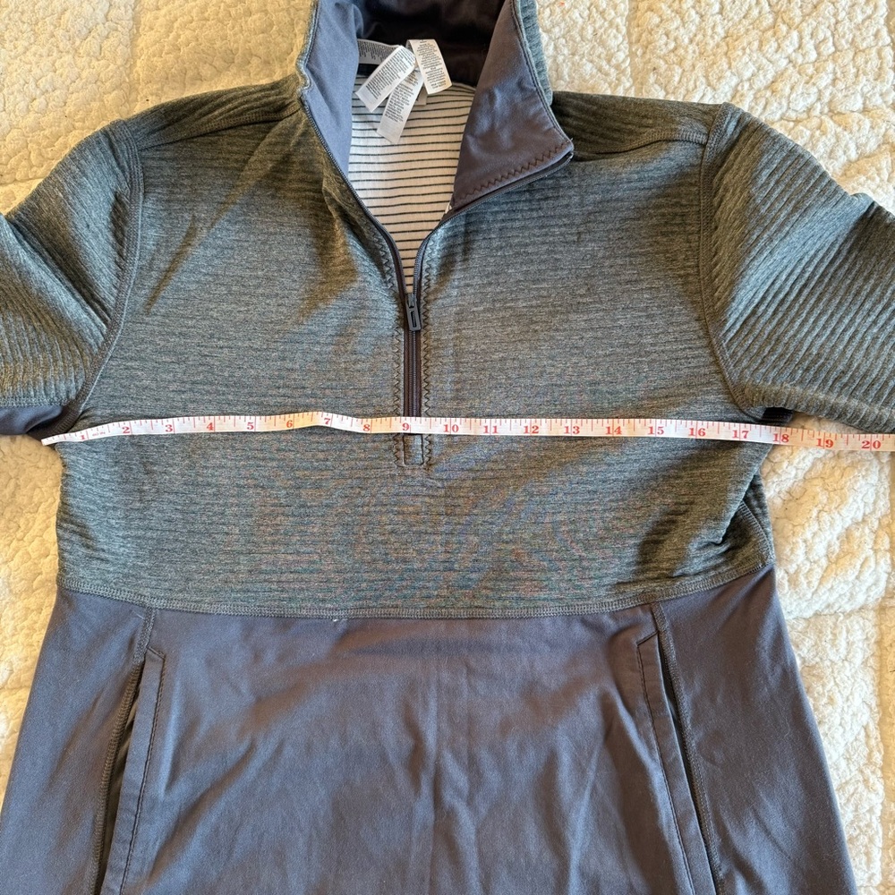 Adidas Women's Climalite 1/2 Zip Fleece Striped Pullover - Onyx Silver / M - Picture 7 of 11